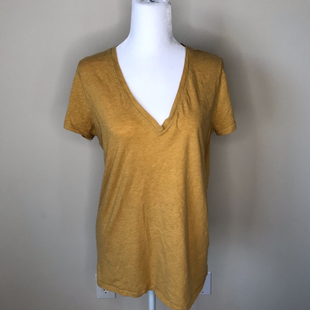 Yellow V Neck
